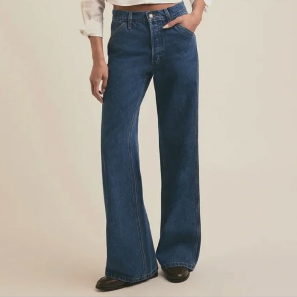 Favorite Daughter Olympia Blue Flare Jeans